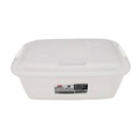 Caja organizadora de plástico con tapa 3L, transparente