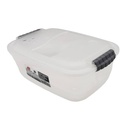 Caja organizadora de plástico con tapa 1.9L, transparente