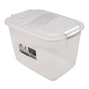 Caja organizadora de plástico con tapa 3.7L, transparente