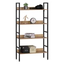 Mueble estantería de hierro y MDF, 4 estantes, en caja, Berlina Home