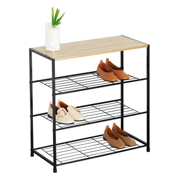 [G3422] Mueble organizador multiuso recibidor de hierro y MDF, en caja Berlina Home