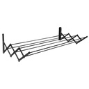 Tendedero de pared plegable chico, 6 varillas, de acero pintado, NEGRO Maxeb