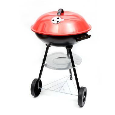 Parrilla portátil barbacoa plegable para carbón, con tapa y ruedas, en caja