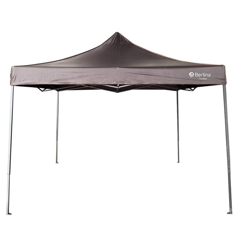 Gazebo impermeable 3x3m MARRON, en caja, Berlina Outdoor