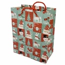 Bolsa de regalo de papel diseño navideño surtido, PACK x12