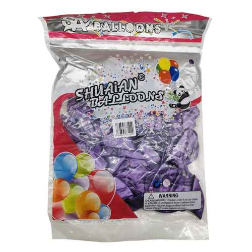 [G3509D] Globo 10" CROMADO violeta, bolsa x50