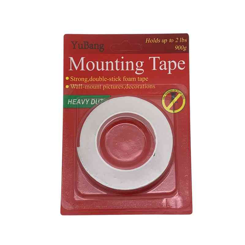 [G3514] Cinta doble faz BLANCO, 1mx1,8cm, en blister