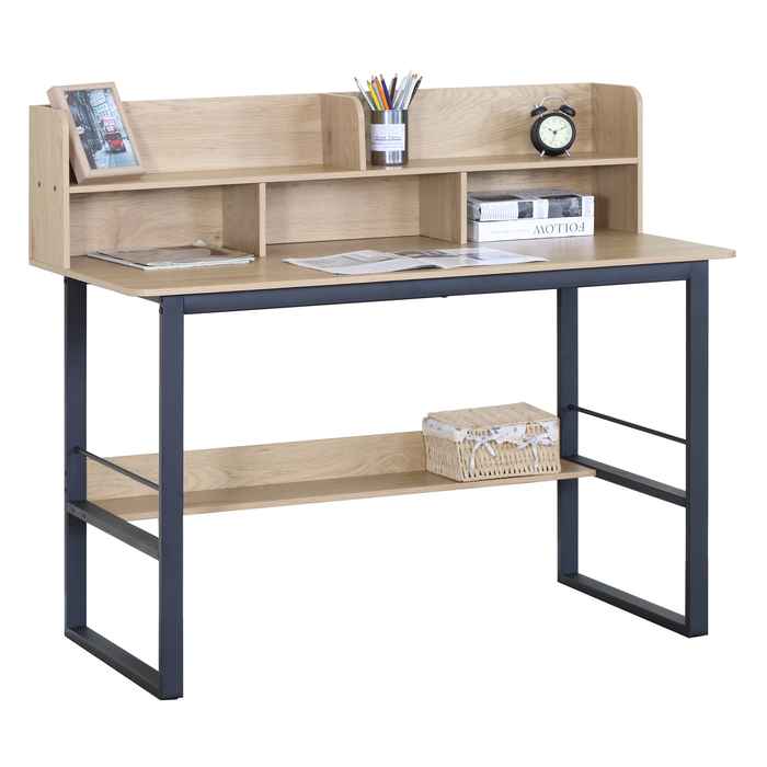 [G3620] Escritorio de hierro y MDF con organizador, en caja, Berlina Home