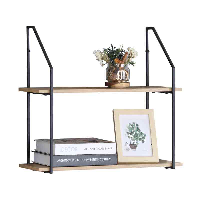 [G3627] Mueble estantería de hierro y MDF, 2 estantes, para colgar, en caja, Berlina Home