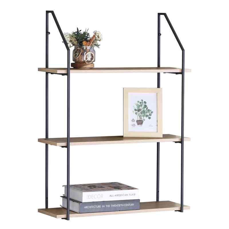 [G3628] Mueble estantería de hierro y MDF, 3 estantes, para colgar, en caja, Berlina Home