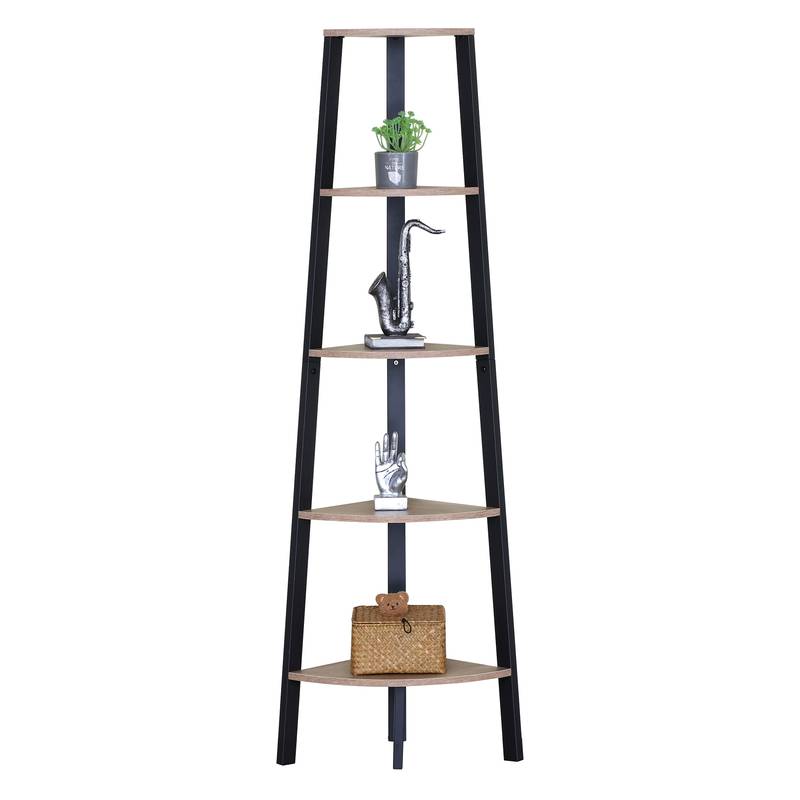 [G3629] Mueble estantería de hierro y MDF, 4 estantes, en caja, Berlina Home