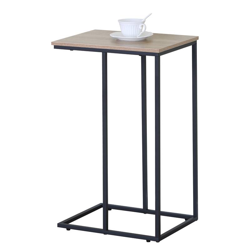 [G3631] Mesa auxiliar o de luz de hierro y MDF 1 estante, en caja, Berlina Home