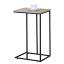 Mesa auxiliar o de luz de hierro y MDF 1 estante, en caja, Berlina Home