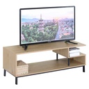Mueble rack de hierro y madera con estantes, en caja Berlina Home