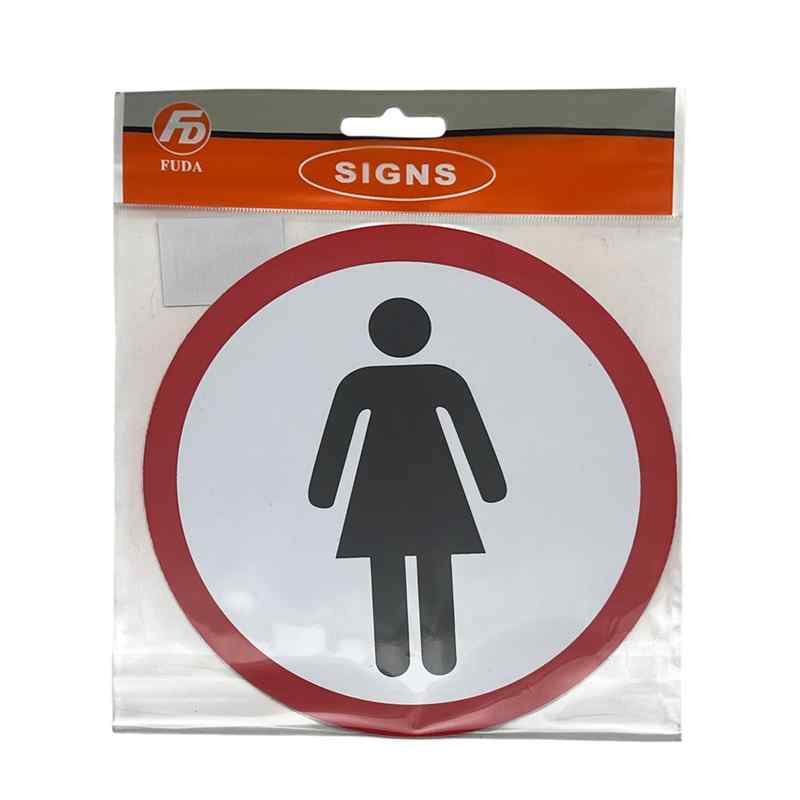 [G3641] Cartel señalizador autoadhesivo, dama, PACKx12