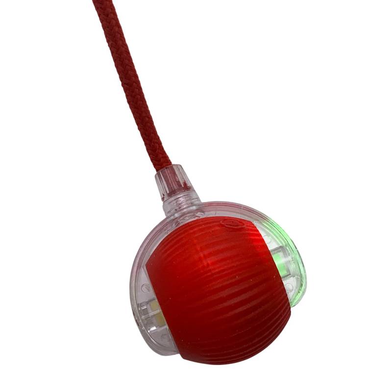 Juguete para mascota, pelota con luz y movimiento, con cuerda, recarga USB, en caja, varios colores