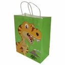 Bolsa de regalo infantil mediana, PACK x12, varios diseños dinosaurios