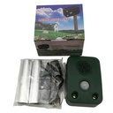 Repelente de animales para exterior, ultrasonido con panel solar, en caja