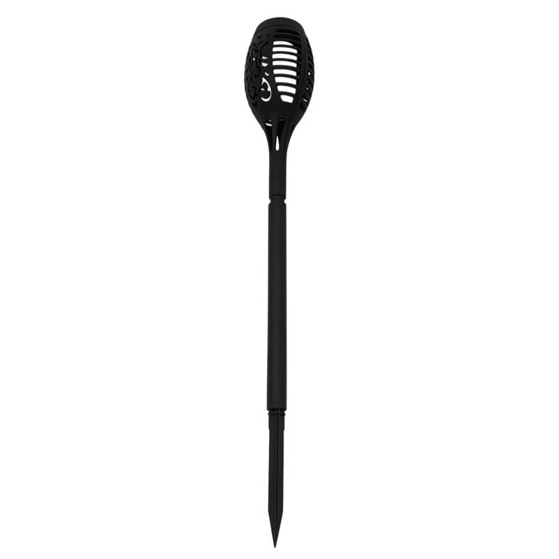 [G3781] Lámpara led pincho para jardín, con panel solar, símil antorcha en caja