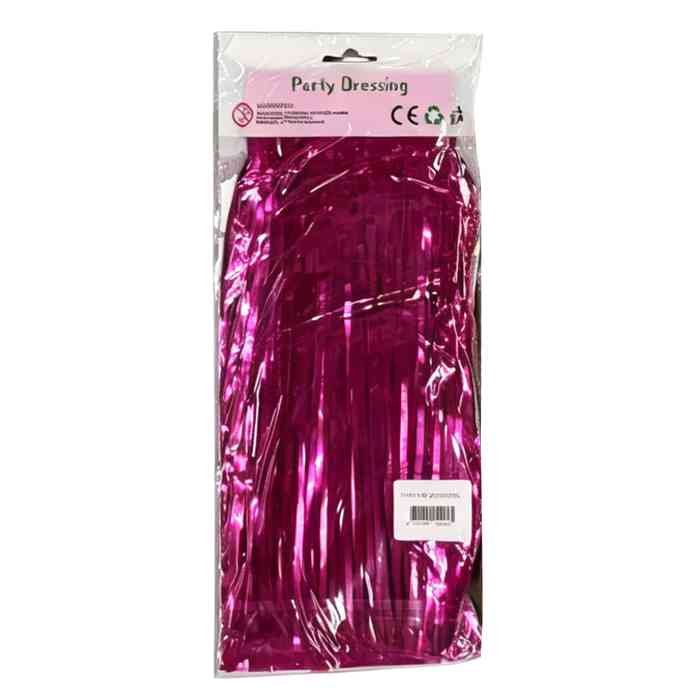 [G3837] Cortina decorativa metalizada, flecos, en bolsa, varios colores