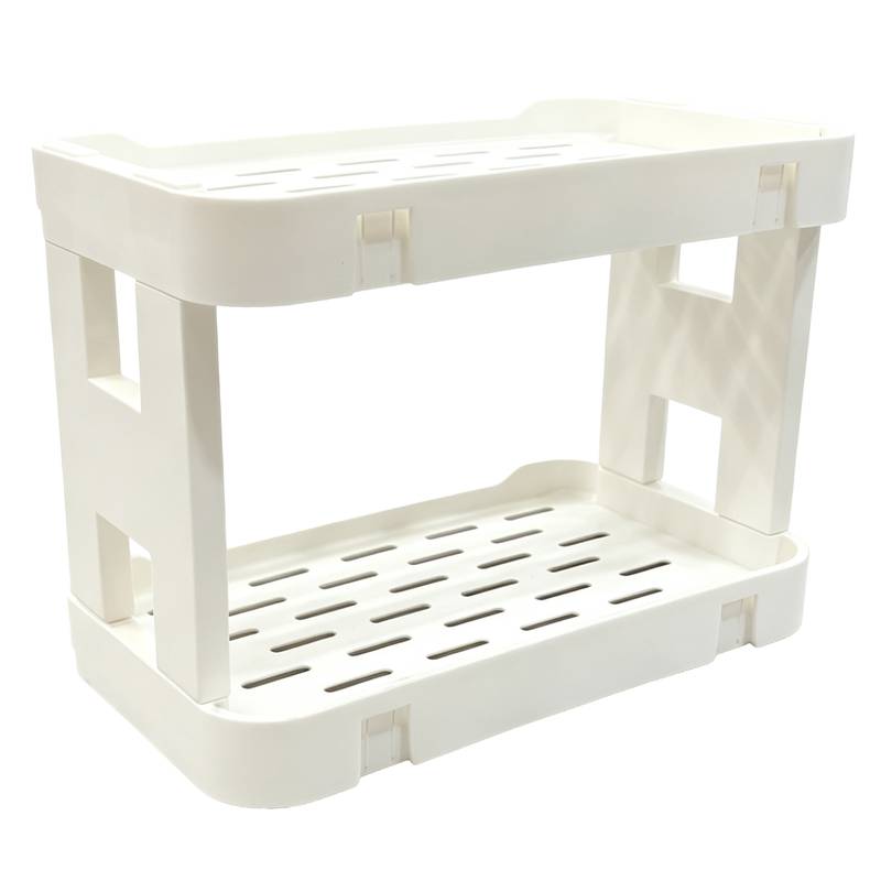 Organizador de plástico 2 estantes, en caja