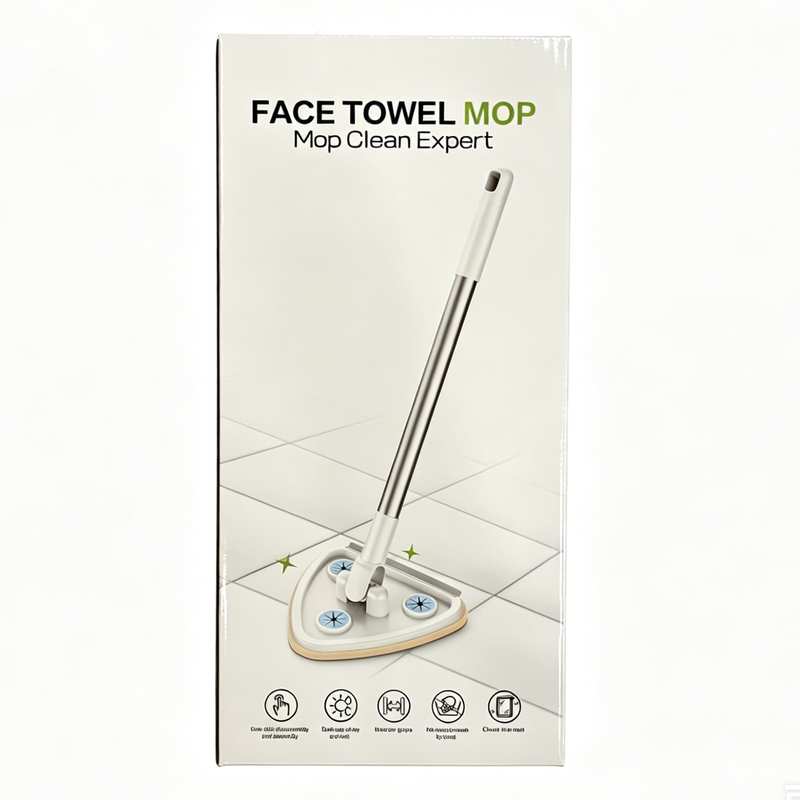 [G3840] Mopa triangular, con mango telescópico, ideal para vidrios, en caja