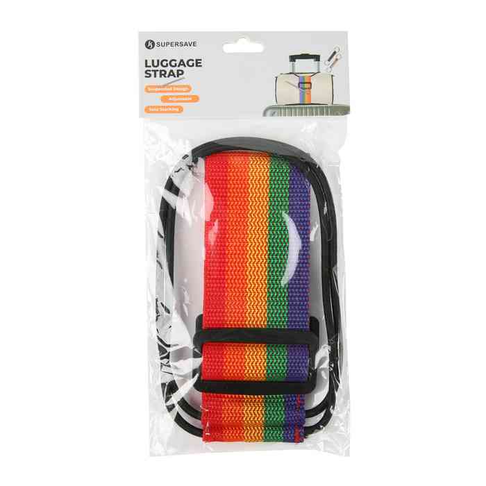 [G3851] Cinturón de seguridad para sujetar bolso de mano a la valija, ajustable, poliéster, en bolsa