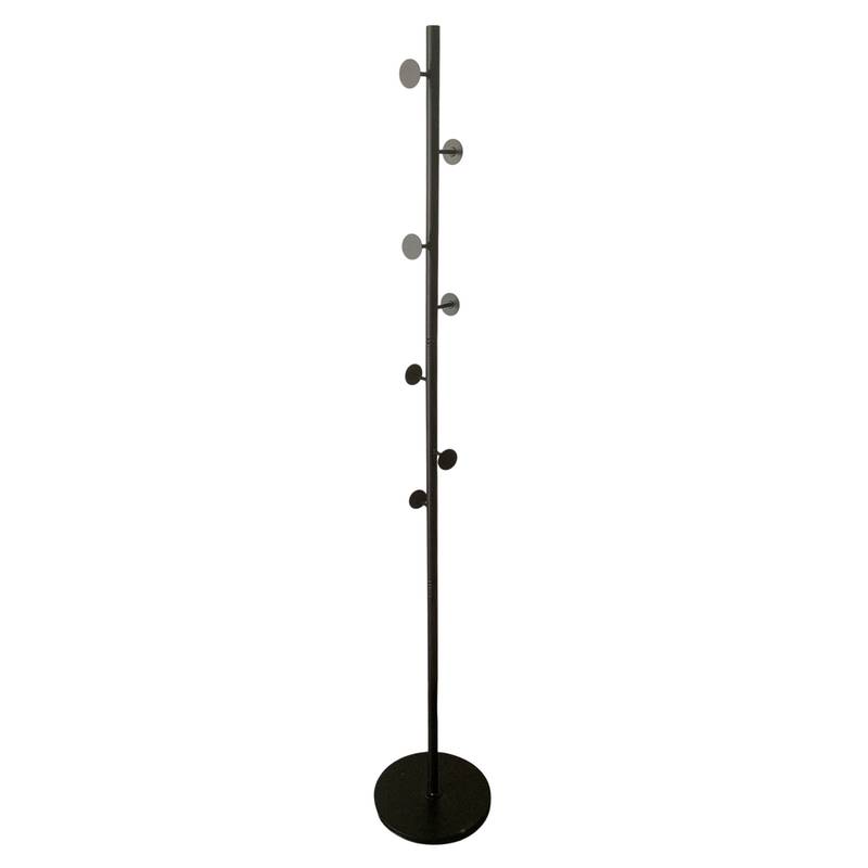[G3862] Perchero de pie, de metal, NEGRO, en caja