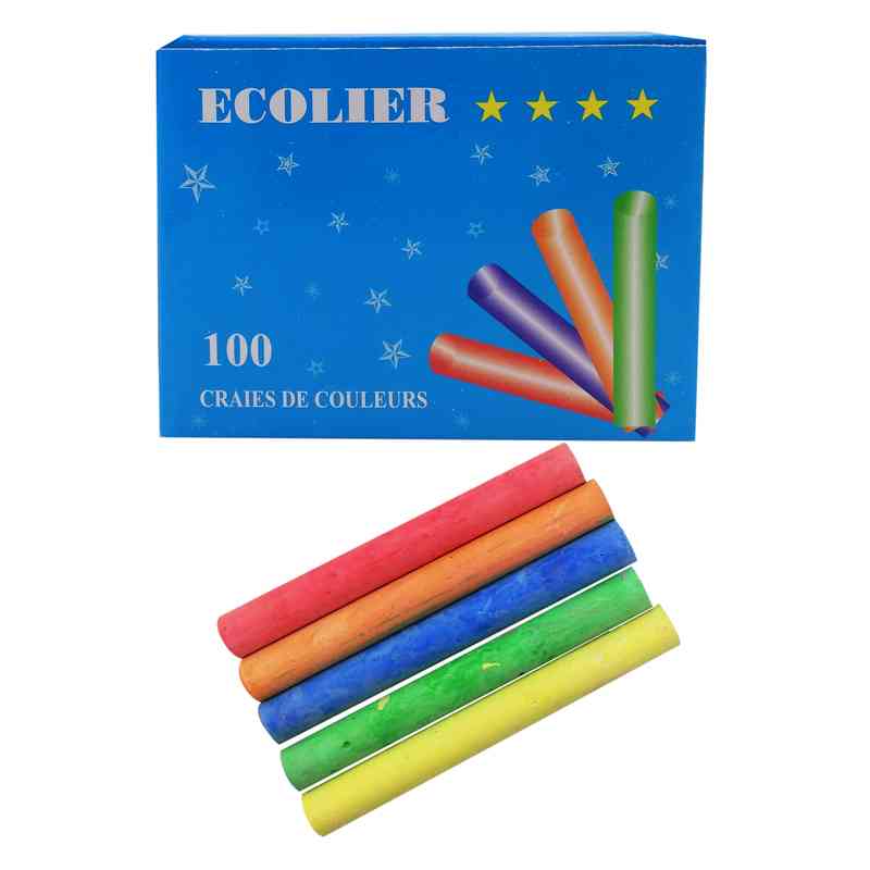 [E0821] Tiza de colores x100, en caja