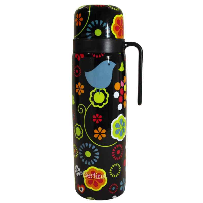 [H1069E] Termo 1L media asa, con diseño, pico cebador, base antideslizante, Berlina