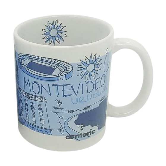 [H200CM] Taza de loza 300ml, Uruguay Montevideo