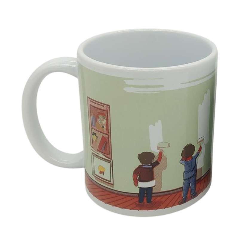[H200CW] Taza de loza 300ml, Papá familia