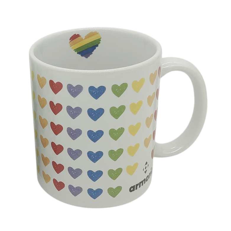 Taza de loza 300ml, corazones