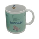Taza de loza 300ml, felicidades