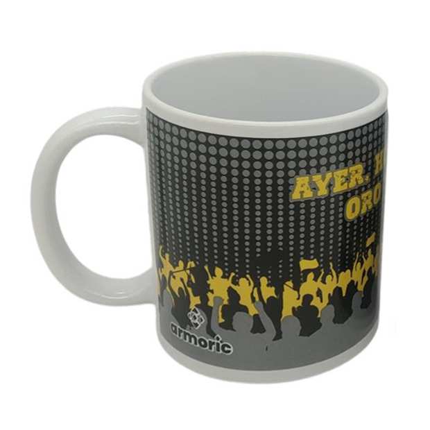 Taza de loza 300ml, fútbol dos colores