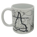 Taza de loza 300ml, Uruguay Montevideo