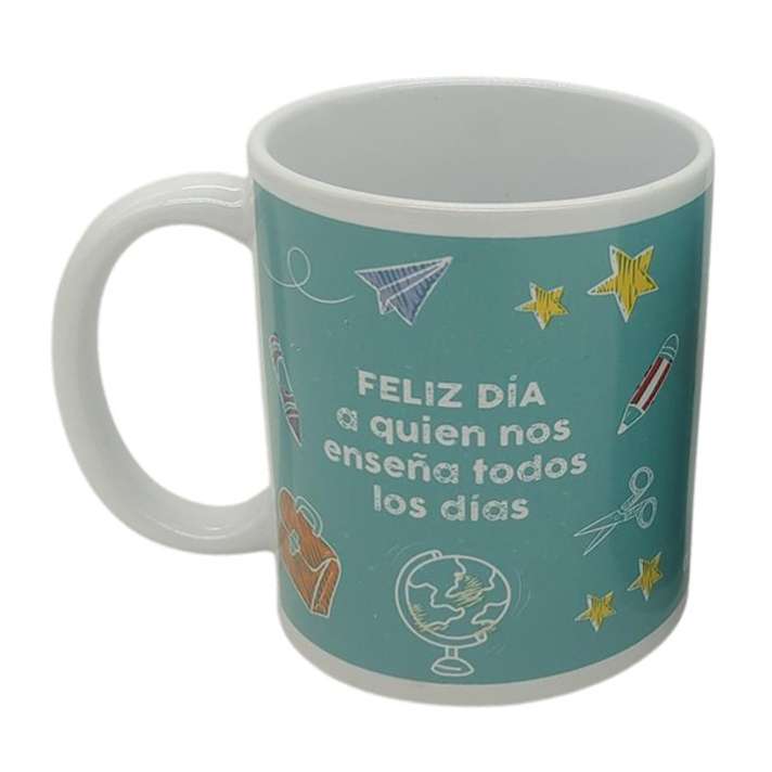 Taza de loza 300ml, Feliz día Maestro