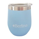 Mate con tapa 220ml Berlina CELESTE, doble pared de acero inoxidable en caja