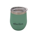 Mate con tapa 220ml Berlina VERDE, doble pared de acero inoxidable, en caja