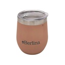 Mate con tapa 220ml Berlina BEIGE, doble pared de acero inoxidable, en caja