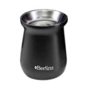 Mate alto 260ml Berlina NEGRO, doble pared de acero inoxidable en caja