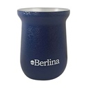 Mate alto 260ml Berlina AZUL, doble pared de acero inoxidable en caja