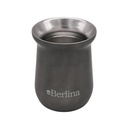 Mate alto 260ml Berlina GRIS, doble pared de acero inoxidable, en caja