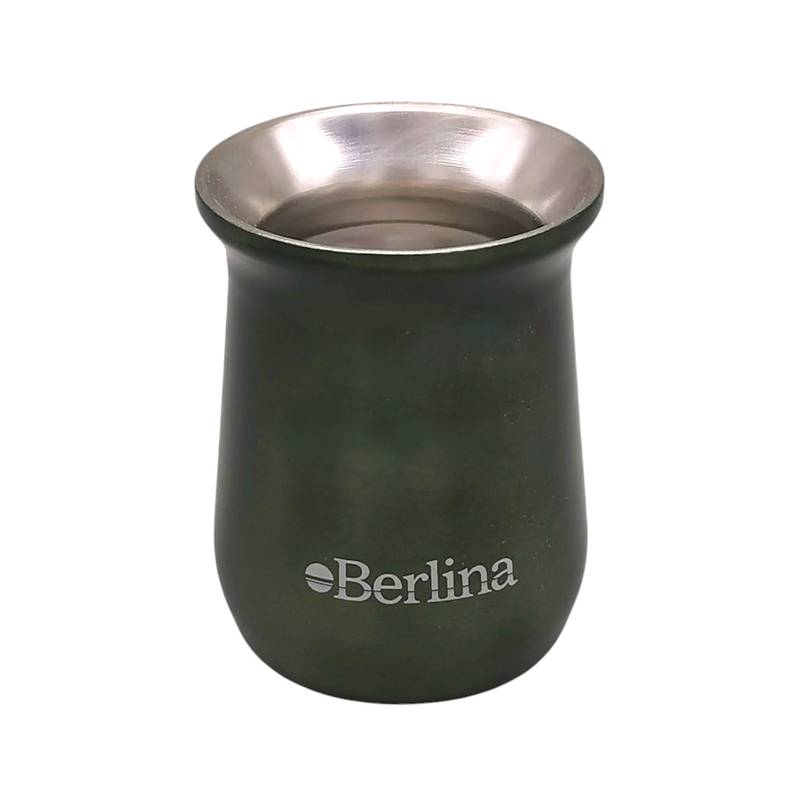 Mate alto 260ml Berlina VERDE, doble pared de acero inoxidable, en caja