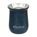 Mate alto 260ml Berlina AZUL, doble pared de acero inoxidable, en caja