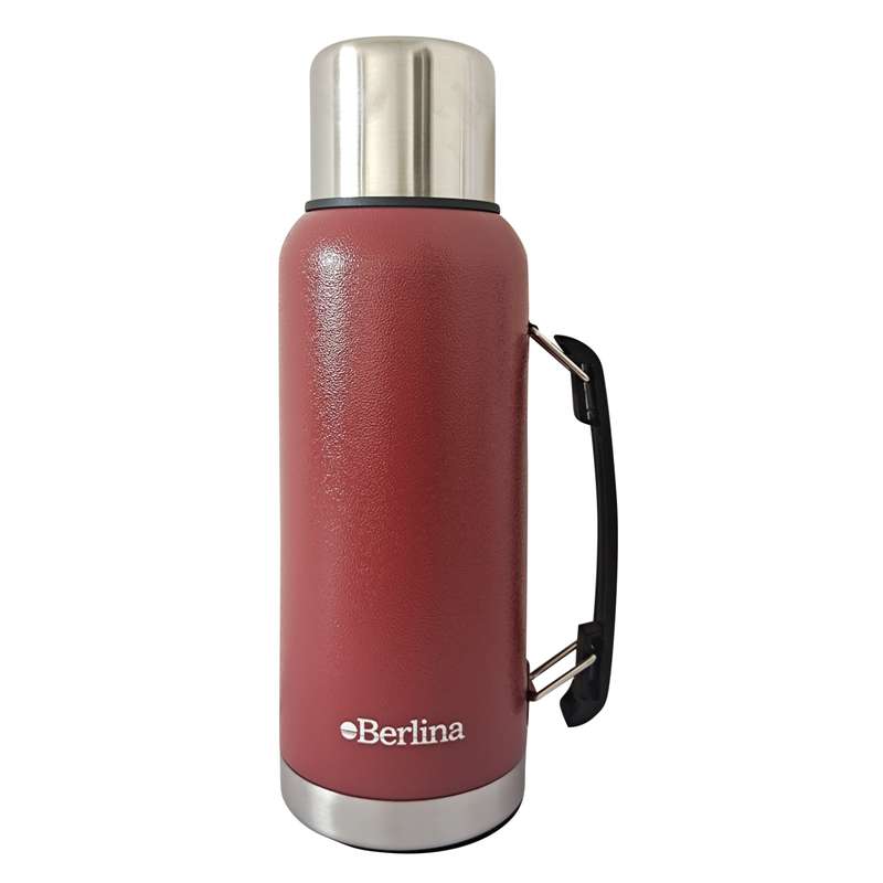 Termo 1L acero BORDEAU pico cebador, base antideslizante, Berlina