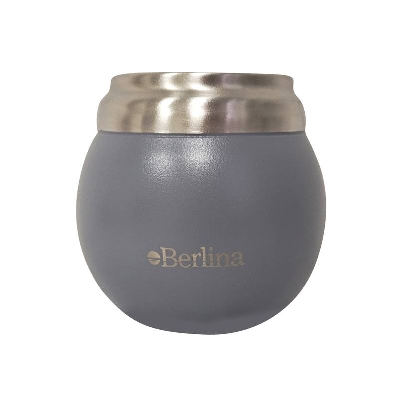 Mate 210ml Berlina GRIS, doble pared de acero inoxidable en caja