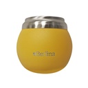 Mate 210ml Berlina AMARILLO, doble pared de acero inoxidable en caja