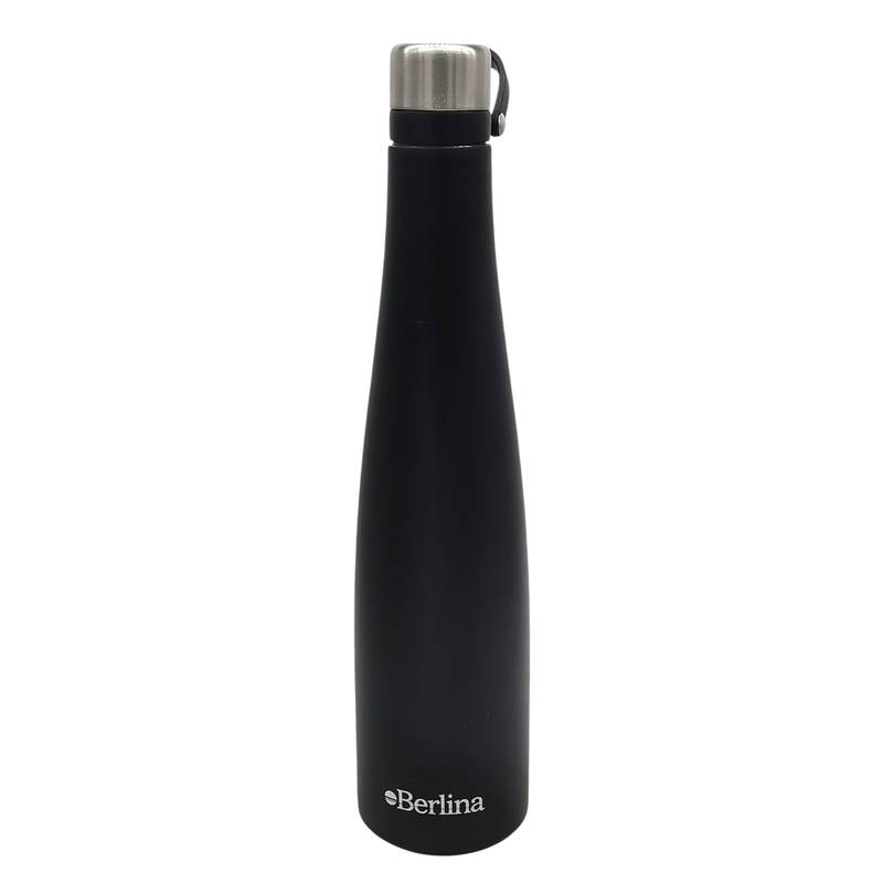 [H3994NG] Botella deportiva de metal 750ml Berlina NEGRO