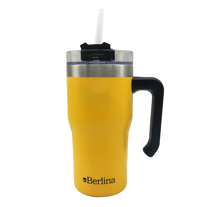 Vaso térmico doble pared 600ml, sorbito de plástico Berlina AMARILLO